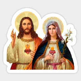 Sacred and Immaculate Heart of Jesus and Mary Sticker